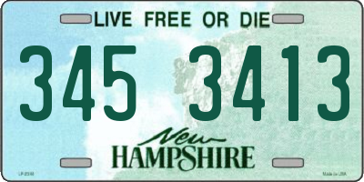 NH license plate 3453413