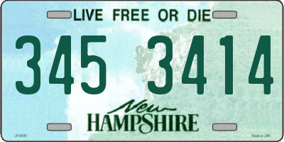 NH license plate 3453414