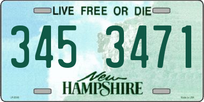 NH license plate 3453471