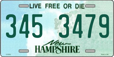 NH license plate 3453479