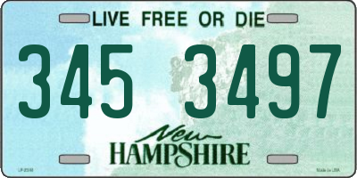 NH license plate 3453497