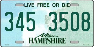 NH license plate 3453508