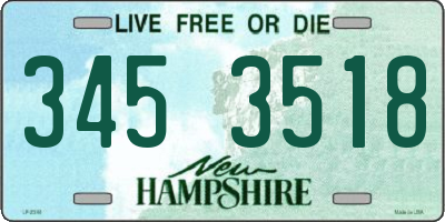 NH license plate 3453518