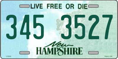NH license plate 3453527