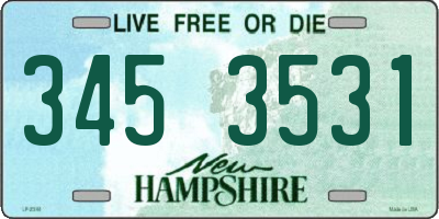 NH license plate 3453531