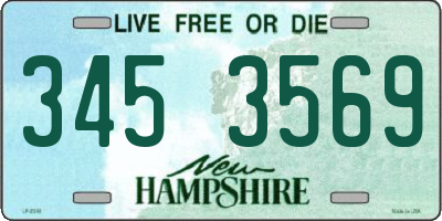 NH license plate 3453569