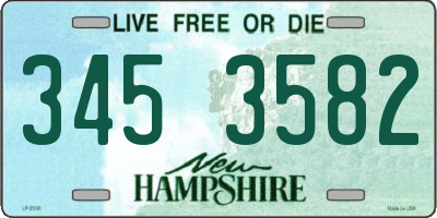NH license plate 3453582