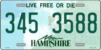 NH license plate 3453588