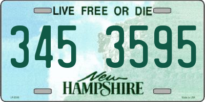 NH license plate 3453595