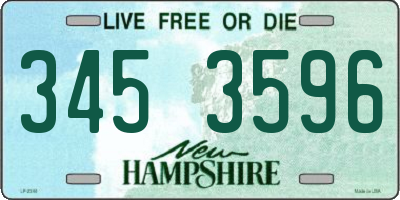 NH license plate 3453596