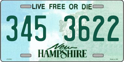 NH license plate 3453622