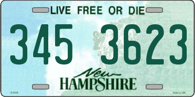 NH license plate 3453623
