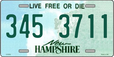 NH license plate 3453711