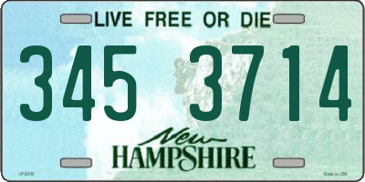 NH license plate 3453714
