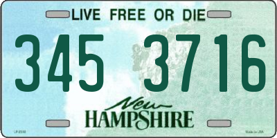 NH license plate 3453716