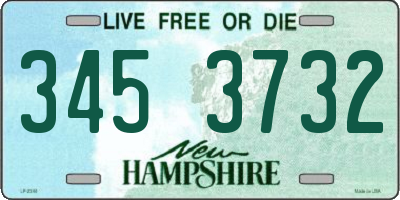 NH license plate 3453732
