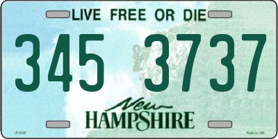 NH license plate 3453737
