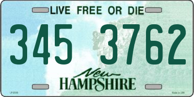 NH license plate 3453762