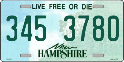 NH license plate 3453780
