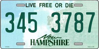 NH license plate 3453787