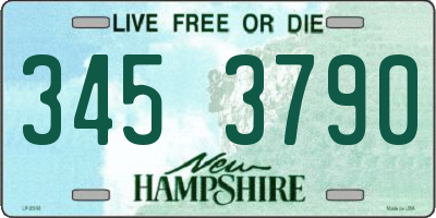 NH license plate 3453790