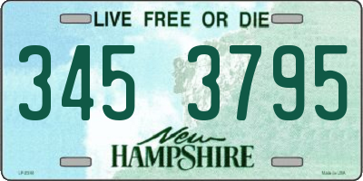 NH license plate 3453795