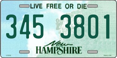 NH license plate 3453801