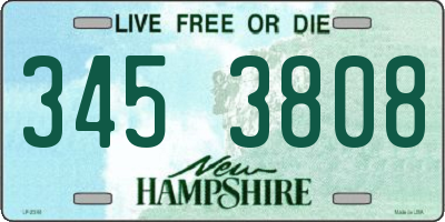 NH license plate 3453808