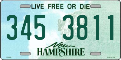 NH license plate 3453811