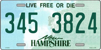 NH license plate 3453824