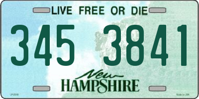 NH license plate 3453841