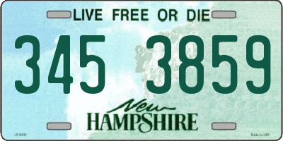 NH license plate 3453859