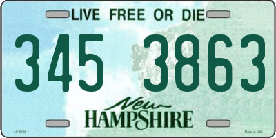 NH license plate 3453863