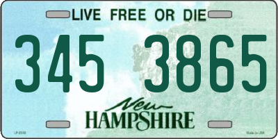 NH license plate 3453865