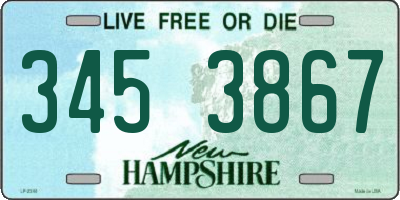 NH license plate 3453867