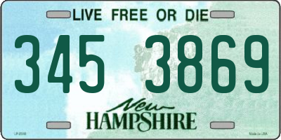 NH license plate 3453869