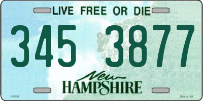 NH license plate 3453877