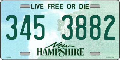 NH license plate 3453882