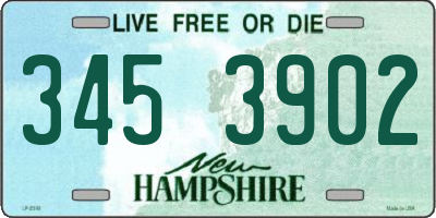 NH license plate 3453902