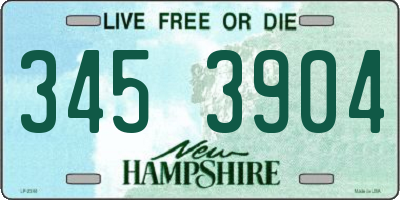 NH license plate 3453904