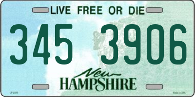 NH license plate 3453906