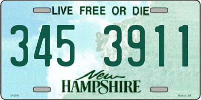NH license plate 3453911