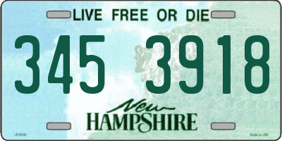 NH license plate 3453918