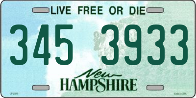 NH license plate 3453933