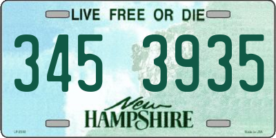 NH license plate 3453935