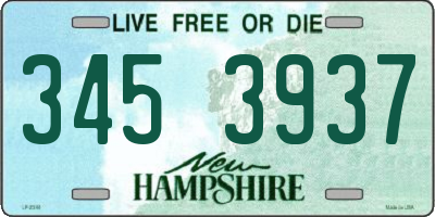 NH license plate 3453937