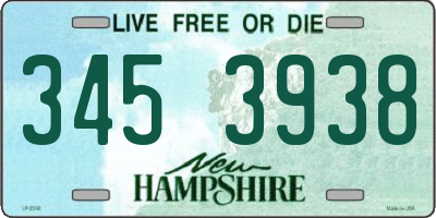 NH license plate 3453938