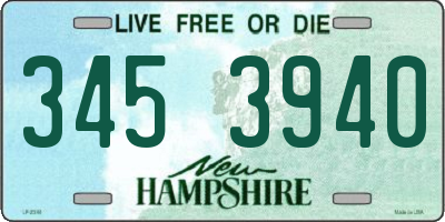 NH license plate 3453940
