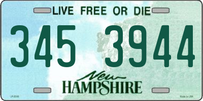 NH license plate 3453944