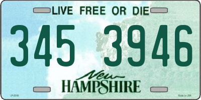 NH license plate 3453946